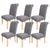 Chair Covers for Dining Room Smokey Grey Set of 6,Soft Stretch Parsons Chair Covers Removable Washable for Kitchen(6 Pack,Smokey Grey)