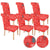C conveyor Chair Covers for Dining Room Set of 6, Stretch Printed Chairs Slipcover, Washable Removable Dining Chair Protector Parsons Chair Cover for Christmas Decoration