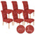 C conveyor Chair Covers for Dining Room Set of 6, Stretch Printed Chairs Slipcover, Washable Removable Dining Chair Protector Parsons Chair Cover for Christmas Decoration