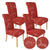C conveyor Chair Covers for Dining Room Set of 4, Stretch Printed Chairs Slipcover, Washable Removable Dining Chair Protector Parsons Chair Cover for Christmas Decoration