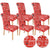 C conveyor Chair Covers for Dining Room Set of 6, Stretch Printed Chairs Slipcover, Washable Removable Dining Chair Protector Parsons Chair Cover for Christmas Decoration
