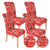 C conveyor Chair Covers for Dining Room Set of 4, Stretch Printed Chairs Slipcover, Washable Removable Dining Chair Protector Parsons Chair Cover for Christmas Decoration