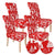 C conveyor Chair Covers for Dining Room Set of 4, Stretch Printed Chairs Slipcover, Washable Removable Dining Chair Protector Parsons Chair Cover for Christmas Decoration